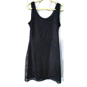Metaphor Black Lace Dress Size Large Mini Lined